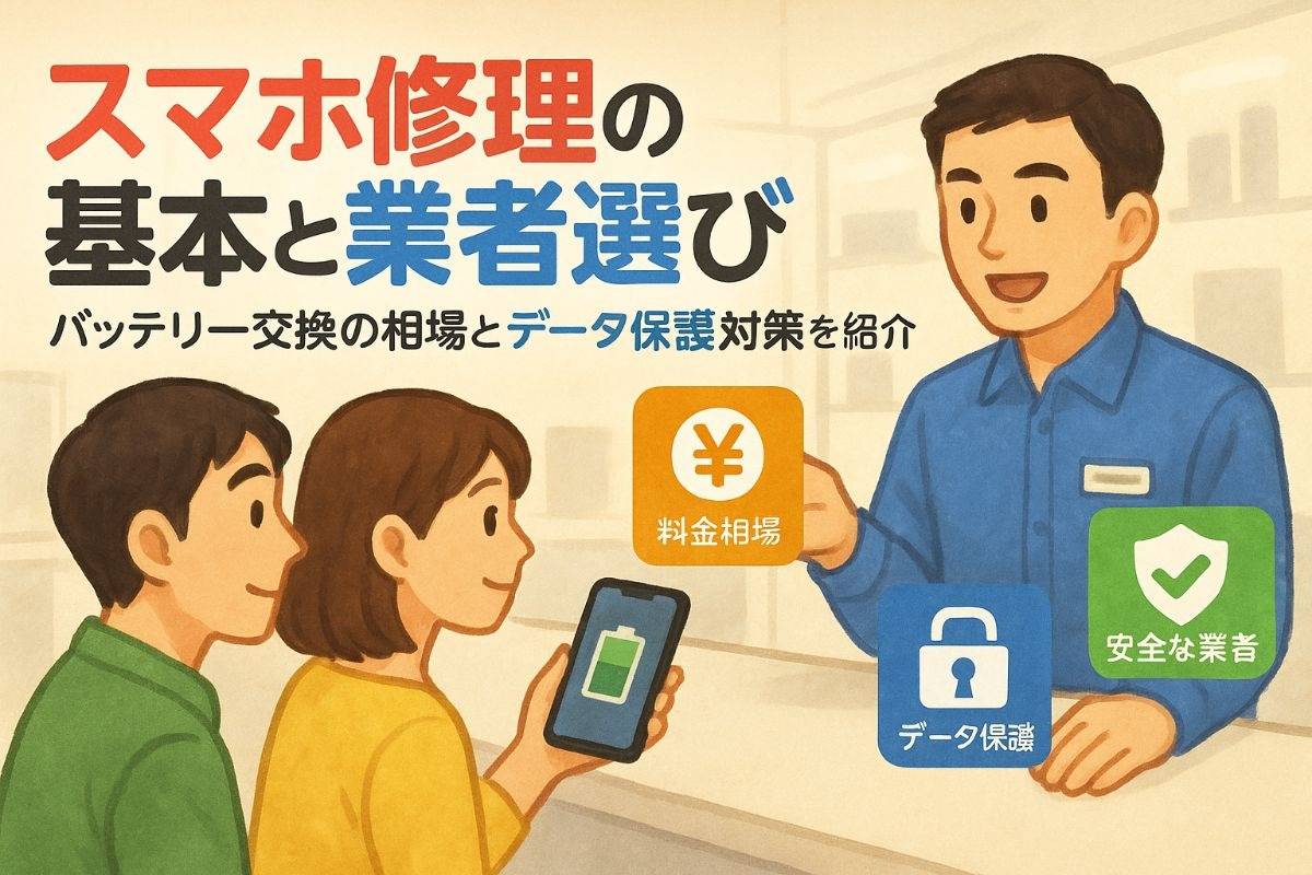 スマホ修理のバッテリー交換基礎知識と料金相場比較｜安全な業者選びとデータ保護の方法を解説