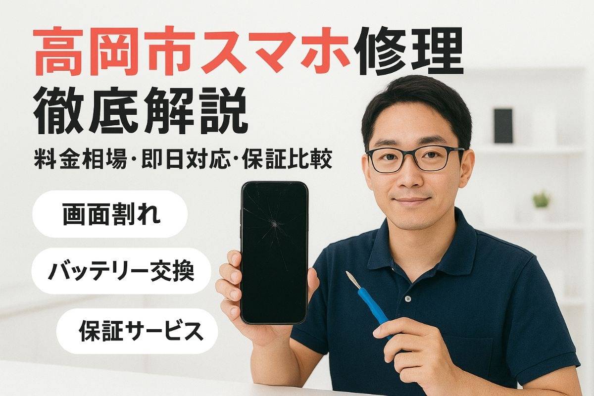 高岡市でスマホ修理の料金相場と即日対応店を徹底解説｜画面割れ・バッテリー交換・保証サービスも比較