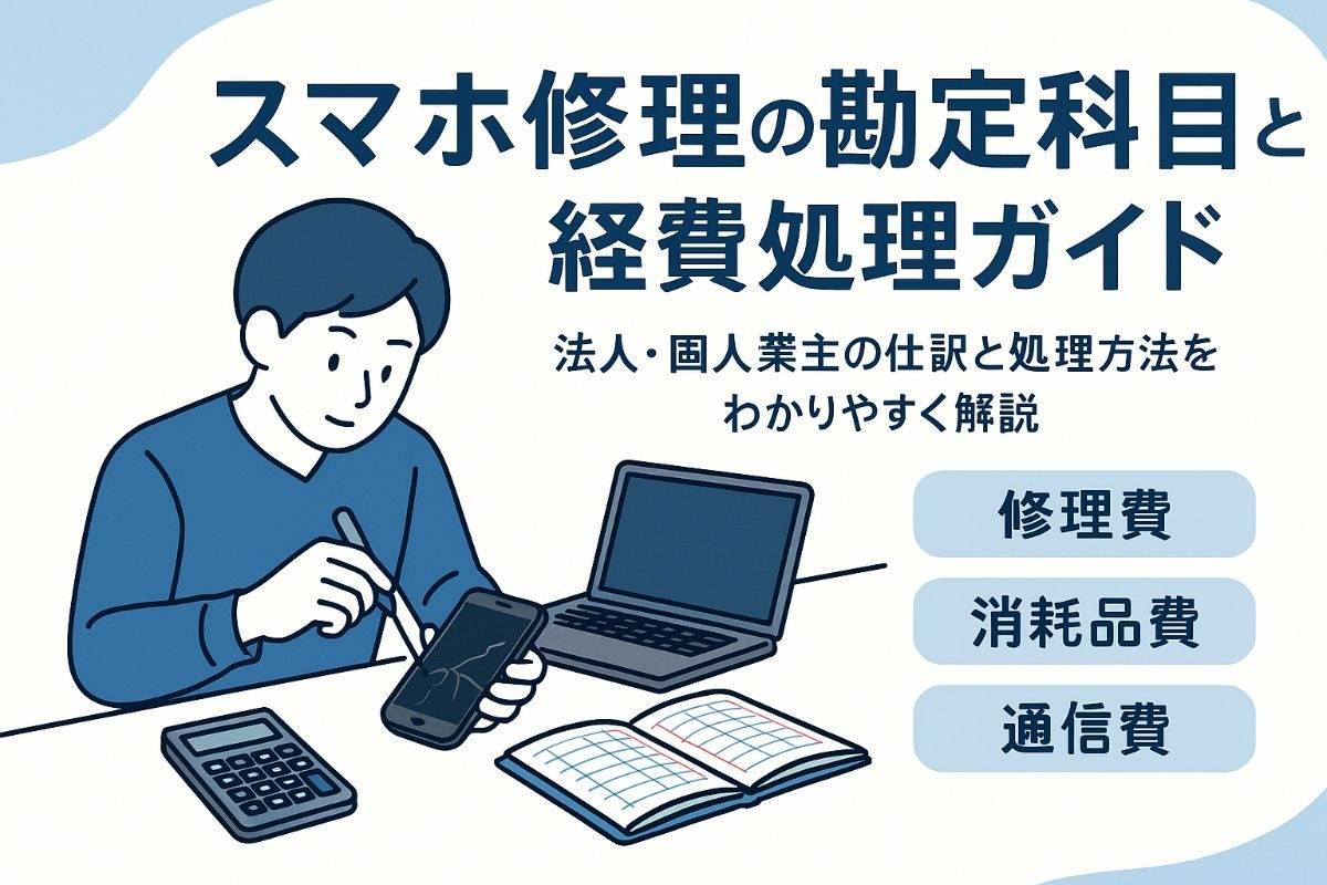 スマホ修理の勘定科目と仕訳・経費処理を徹底解説｜法人・個人の実務例と選び方ガイド